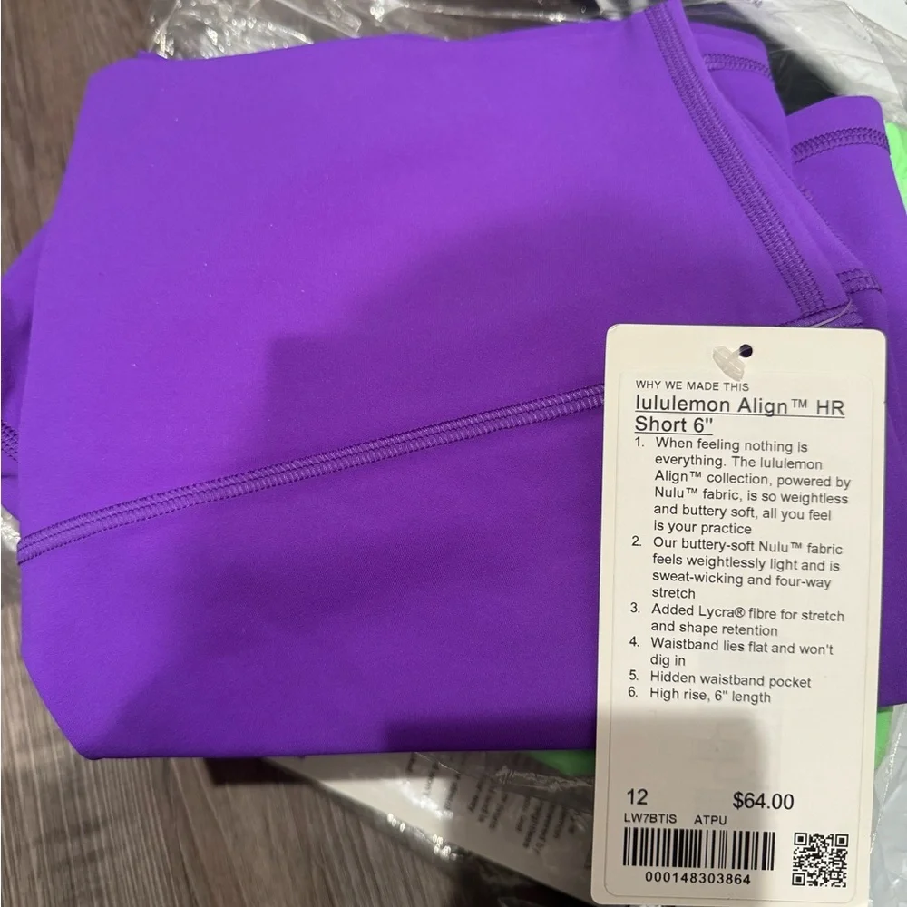Lululemon Align High Rise 6” Atomic Purple Shorts - Picture 5 of 9